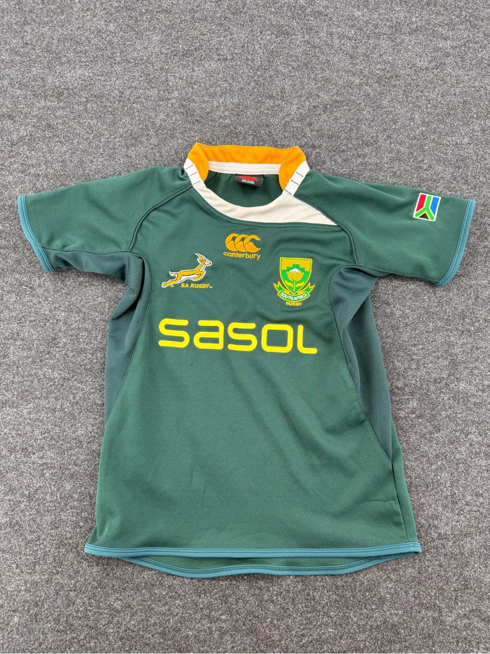 Canterbury South Africa Green Yellow Accent Kids Rugby Jersey